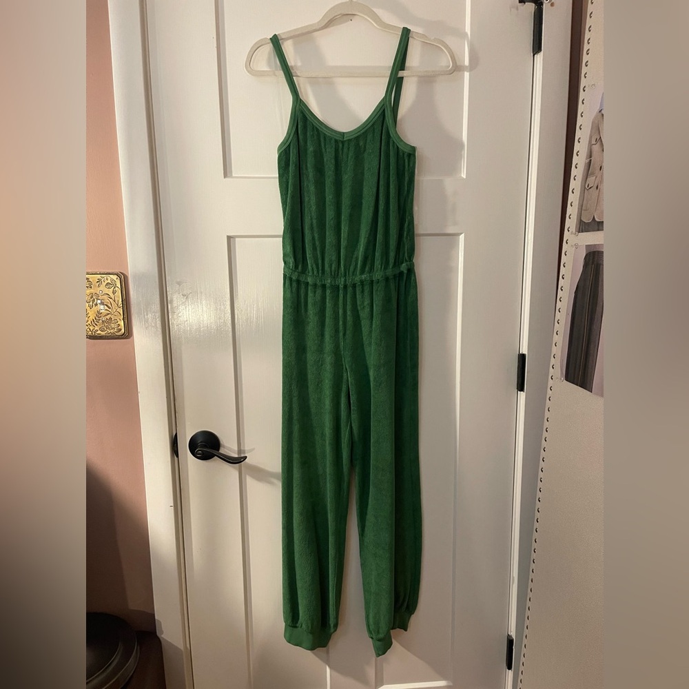 Suzie Kondi Giorgi Tank Jumpsuit - Green French Terry